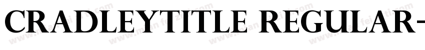 CradleyTitle Regular字体转换
